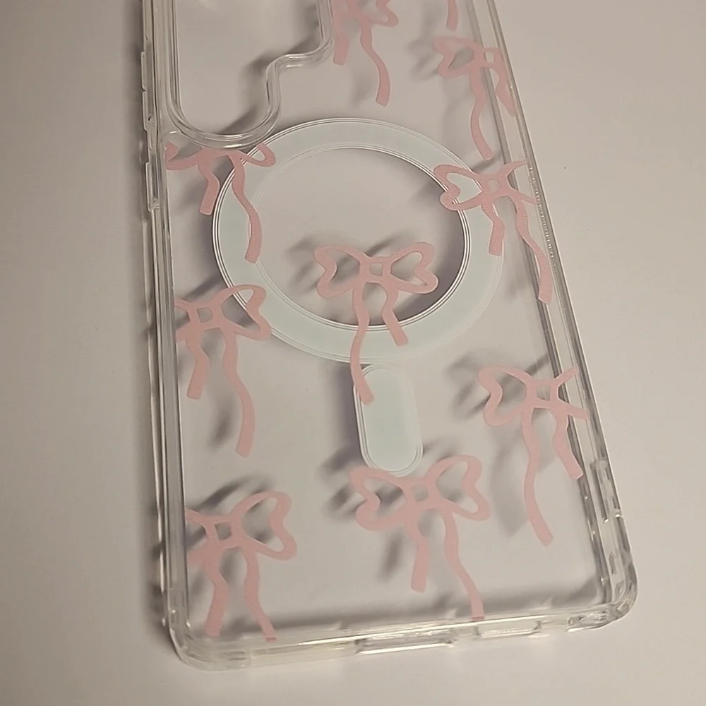 Brand new Samsung S25 Ultra Pink Bow Silicone Phone case
